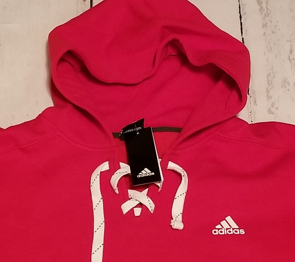 Adidas Hockey style Lace Up Hoodie - Picture 3 of 4